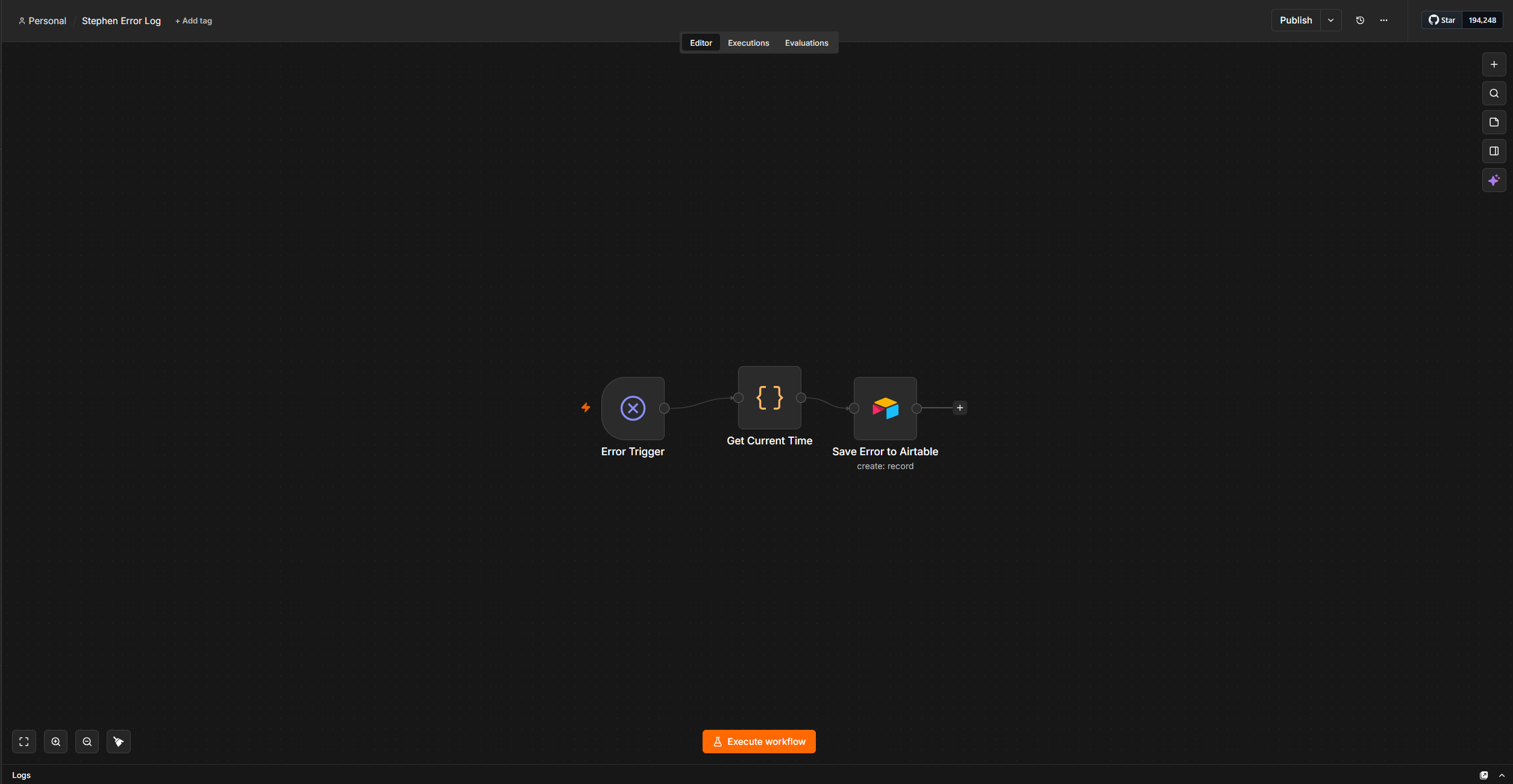 Airtable Error Logging